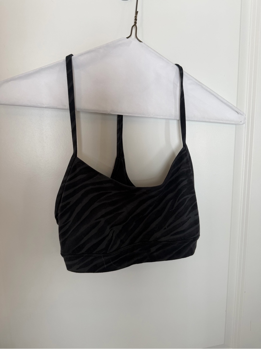 lululemon athletica Black Zebra-Print Sports Bralette